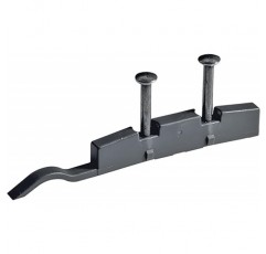 HETTICH 9115218 Slide-Line 55 Plus 왼쪽 또는 오른쪽 슬라이딩 도어용 텀블러(텀블러), 플라스틱 무연탄, 은색