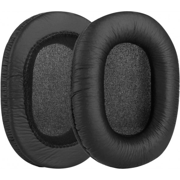 Sony MDR-7506, MDR-V6, MDR-CD900ST 헤드폰 교체용 이어패드/이어패드/이어컵과 호환되는 Geekria QuickFit 인조 가죽 교체용 이어 패드 헤드셋 이어 커버용 교체 부품(검은색) 인조