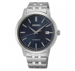 SEIKO 남성용 블루 다이얼 실버 스테인레스 스틸 밴드 오토매틱 시계