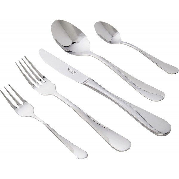 Villeroy & Boch 19-5318-9050 Vivo Group 새 스위트 기본 수저, 18/10 스테인리스 스틸, 은
