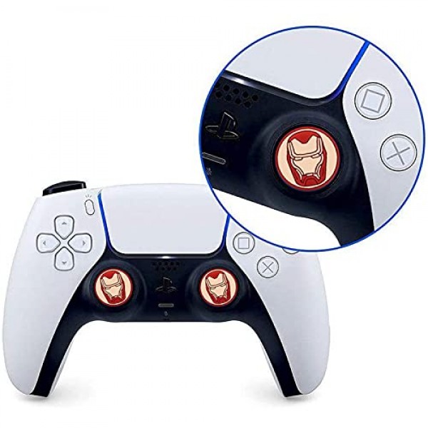 2Pcs 아날로그 엄지 그립 스틱 커버, 무선 컨트롤러 게임 원격 조이스틱 캡, PS5/PS4/Xbox one/360/NS PRO (C) 용 환상적인 미끄럼 방지 실리콘 핸들 보호 커버