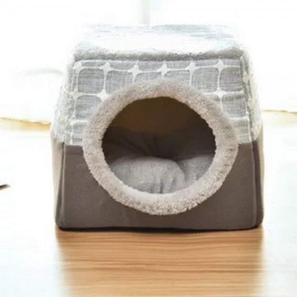 thematys 고양이 동굴 I 고양이 침대 추가 베개 I 접을 수 있는 고양이 집 I 컨버터블 포옹 동굴 I 휴대 및 긁힘 방지(L, Style 6) L Style 6