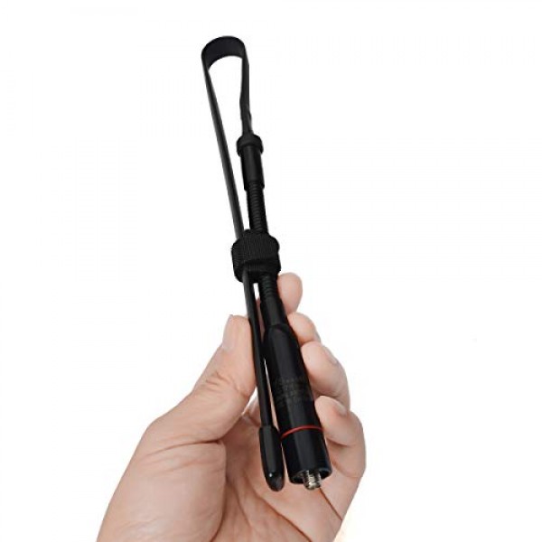 HYS 전술 접이식 채찍 안테나, SMA-여성, VHF UHF 144/430Mhz, Kenwood TYT Retevis용 구즈넥 안테나 BAOFENG UV-82 UV-B5 GT-3 BF-F8HP UV-5RA UV-5RE UV-5R 양방향 라디오 스캐너