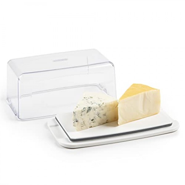 Progressive International Cheese ProKeeper BPA가 없는 플라스틱 식사 홀더, 8.75인치 L x 3.6인치 H x 4.75인치 D, 냉장고 정리 유지에 이상적