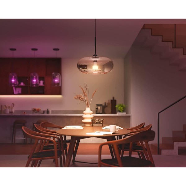 Philips Hue White Ambiance E27 싱글 팩 806lm, 밝기 조절 가능, 모든 흰색 음영, 앱을 통해 제어 가능, Amazon Alexa(Echo, Echo Dot)와 호환 가능