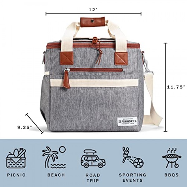 Fit & Fresh 24캔 단열 소프트 쿨러 백, 스틸, 7.12리터