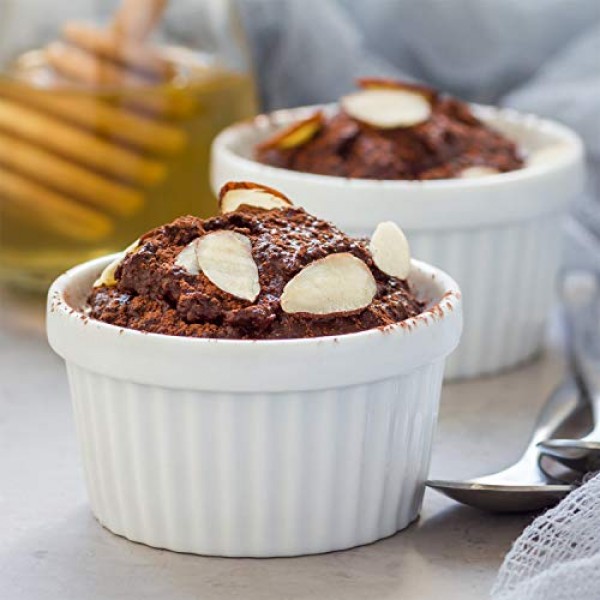 12 온스 Ramekin 그릇, WERTIOO 8 PCS 베이킹 및 요리용 Ramekins, 푸딩, Creme Brulee, 커스터드 컵용 오븐 안전 매끄러운 도자기 Ramikins