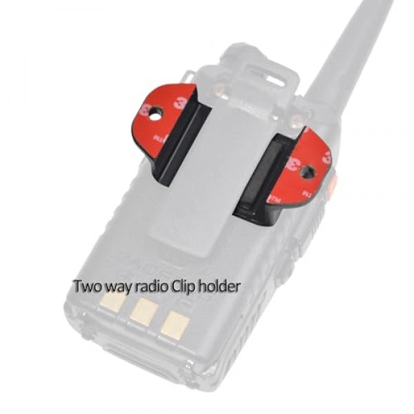 Baofeng UV-5R 888S 휴대용 해양 라디오 및 워키 토키 용 나사가있는 HYS 범용 단면 라디오 브래킷 장착 (2 개 포장)