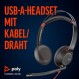 Plantronics - Blackwire 5220 USB-A 헤드셋 - Boom Boom이 있는 유선 스테레오 PC 헤드셋 - USB-A 또는 3.5mm 잭을 통해 PC/Mac, 태블릿 및/또는 휴대폰에 연결 - Teams, Zoom 등 스테레오 USB A