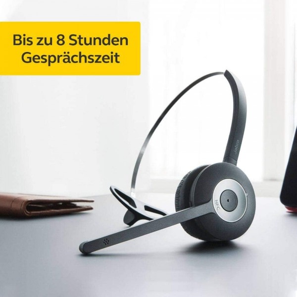 Jabra Pro 930 MS DECT 무선 온이어 모노 헤드셋 - Skype for Business 인증 - HD 음성 및 잡음 제거 - 유럽에서 소프트폰용 - EU 플러그, 검은색 Mono Pro 930 - Microsoft Softphone(USB-A)