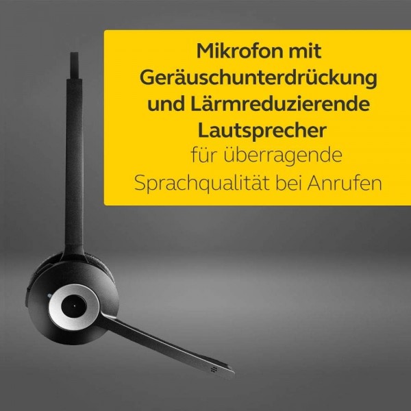 Jabra Pro 930 MS DECT 무선 온이어 모노 헤드셋 - Skype for Business 인증 - HD 음성 및 잡음 제거 - 유럽에서 소프트폰용 - EU 플러그, 검은색 Mono Pro 930 - Microsoft Softphone(USB-A)