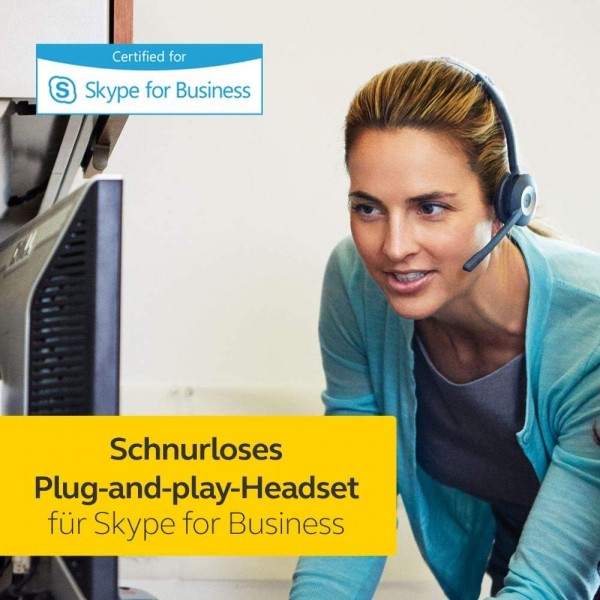 Jabra Pro 930 MS DECT 무선 온이어 모노 헤드셋 - Skype for Business 인증 - HD 음성 및 잡음 제거 - 유럽에서 소프트폰용 - EU 플러그, 검은색 Mono Pro 930 - Microsoft Softphone(USB-A)