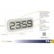 TFA Dostmann Bim Bam 아워 스트라이크가 있는 라디오 벽시계, 60.4514.02, 라디오 시계, 아워 스트라이크, 화이트, L 321 x W 28(90) x H 140mm