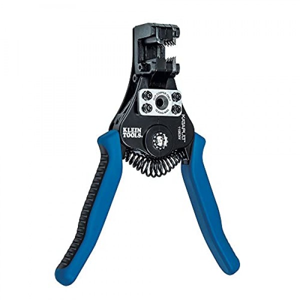 Klein Tools 11063W 와이어 커터/와이어 스트리퍼, 8-20 AWG 단선 및 10-22 AWG 연선 전선용 고강도 자동 와이어 스트리퍼 도구