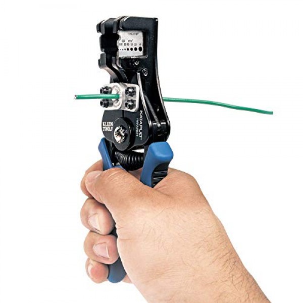 Klein Tools 11063W 와이어 커터/와이어 스트리퍼, 8-20 AWG 단선 및 10-22 AWG 연선 전선용 고강도 자동 와이어 스트리퍼 도구