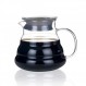 BLUE BREW 투명 유리 레인지 커피 서버, 600ML(20oz) 푸어 오버 티 & 커피 메이커용 유리병, 내열 유리 커피 포트, 투명, BB1008