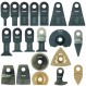 20 x TopsTools WXK20 Rockwell F30 F50 F80 Sonicrafter AEG Ryobi Worx Multitool 멀티 도구 액세서리 용 OMT 믹스 블레이드