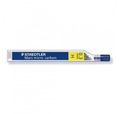 Staedtler Micro Mars 카본 샤프펜슬 심, 0.3mm, H, 60mm x 12(250 03 H)