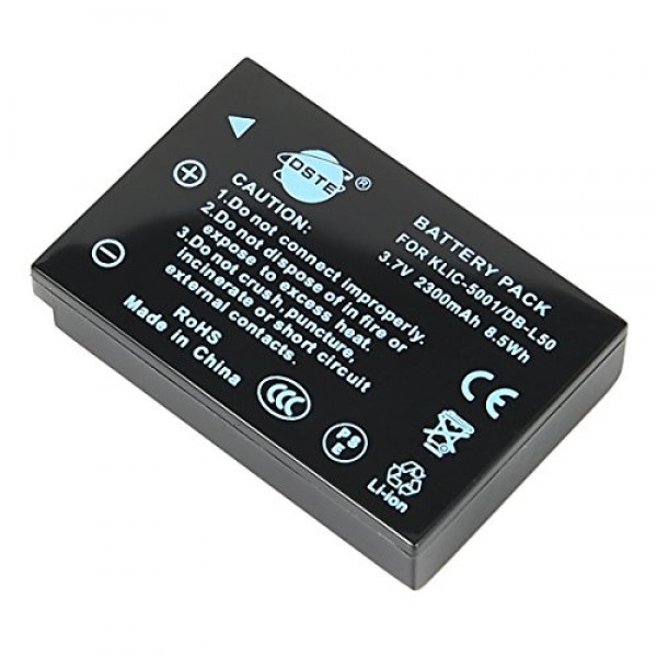 DSTE® 2X KLIC-5001 교체용 리튬 이온 배터리 호환 Easyshare P712 P850 Z730 Z760 DX6490 DX7440 DX7590 DX7630 Zoom