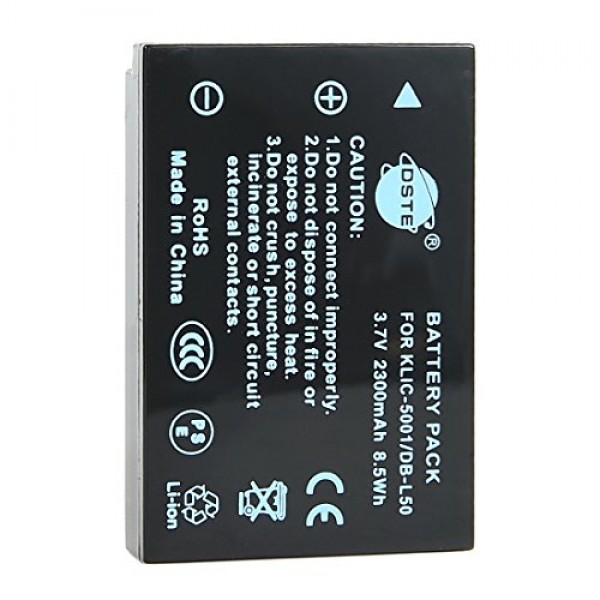 DSTE® 2X KLIC-5001 교체용 리튬 이온 배터리 호환 Easyshare P712 P850 Z730 Z760 DX6490 DX7440 DX7590 DX7630 Zoom