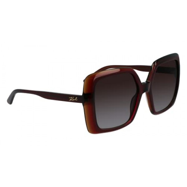 Karl Lagerfeld 여성용 KL6059S 선글라스 Burgundy Trilayer 원 사이즈, Burgundy Trilayer
