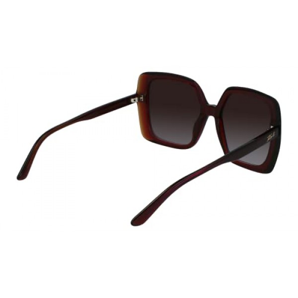 Karl Lagerfeld 여성용 KL6059S 선글라스 Burgundy Trilayer 원 사이즈, Burgundy Trilayer