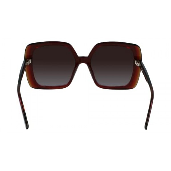 Karl Lagerfeld 여성용 KL6059S 선글라스 Burgundy Trilayer 원 사이즈, Burgundy Trilayer