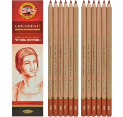 Koh-i-noor Gioconda - 황갈색 세피아, 연필 12개, 8802