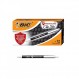 BIC PrevaGuard Clic Stic 볼펜(박테리아 성장 억제 기능 내장), 미디엄 포인트(1.0mm), 검정색, 12개