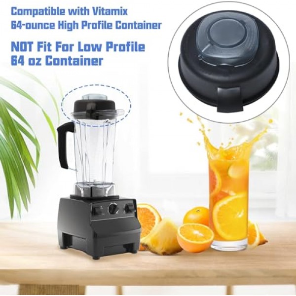2파트 블렌더 뚜껑 및 플러그 Vitamix 64온스 용기 블렌더용 대용량 파일 용기용