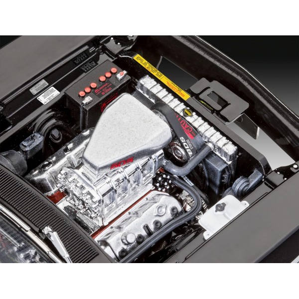 잘 알려진 영화 시리즈를 기반으로 한 Revell 07693 Fast & Furious Dominics 1970 Dodge Charger 1:25 자동차 모델, 전문가를 위한 8.5인치 The Fast and The Furious 진정한 원본 모델 키트, 도