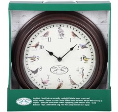 Fallen Fruits Ltd FB416 BIRD SONG CLOCK, 브라운