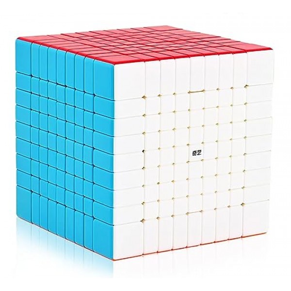 Qiyi 스피드 큐브 9x9 스티커 없는 75MM 9x9x9 퍼즐 매직 큐브(2021 버전)