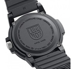 Luminox Leatherback SEA Turtle Giant Blackout 남성용 시계 44mm - 날짜 표시가 있는 블랙 다이빙 시계, 100m 방수