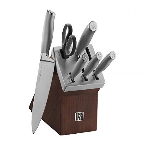 HENCKELS 모더니스트 Razor-Sharp 7피스 자체 연마 칼 세트, 셰프 칼, 껍질 벗기기 칼, 다용도 칼, 100년 이상의 숙련된 기술을 바탕으로 제작된 독일 기술
