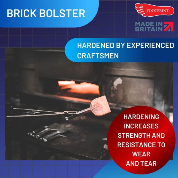 Footprint Heavy-Duty Brick Bolster Tool - 4인치/10cm 벽돌 쌓기 끌, 콘크리트 차단기 및 초퍼. 석조, 벽돌공 및 DIY 주택 개조용. 벽돌을 자르고 자르고 모르타르를 제거합니다. 4(10