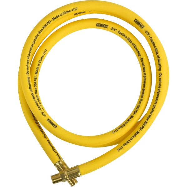 DeWalt DXCM012-0209 프리미엄 하이브리드 도입 호스, 9.5cm x 1.8m, 노란색