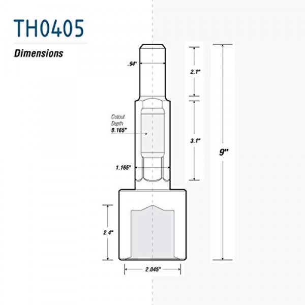TEMCo TH0405 – 1-1/8 / 30mm 육각 섕크 데모 해머 T 포스트 드라이버 부착물