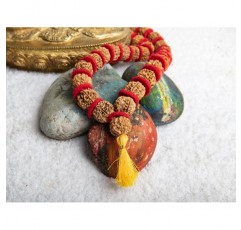 Wonder Care Authentic Rudraksh Mala-5face- 정품 히말라야 Rudraksha 씨앗 종교 장식 묵주 Japa Mala 목걸이 - 네팔에서 수입… Kantha Mala
