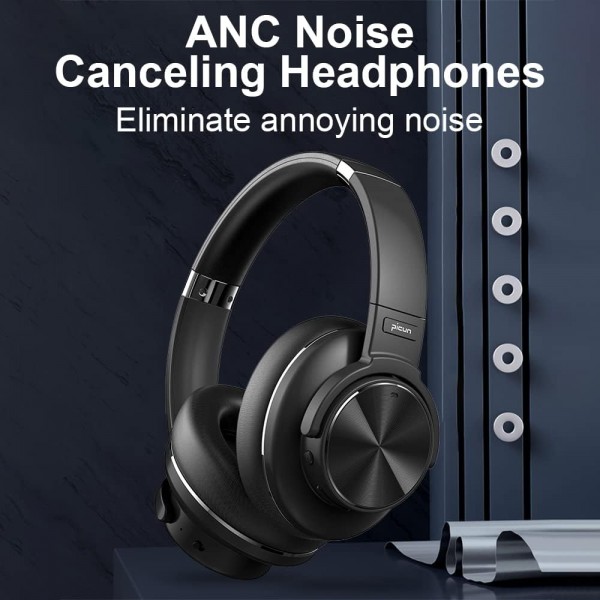SLuB 블루투스 헤드폰 오버이어, 소음 차단 헤드폰 오버이어, 55시간 재생, HD HiFi 음질, CVC 8.0 HD 음성 통화, 스마트폰, PC, 태블릿에 적합