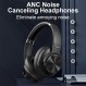 SLuB 블루투스 헤드폰 오버이어, 소음 차단 헤드폰 오버이어, 55시간 재생, HD HiFi 음질, CVC 8.0 HD 음성 통화, 스마트폰, PC, 태블릿에 적합