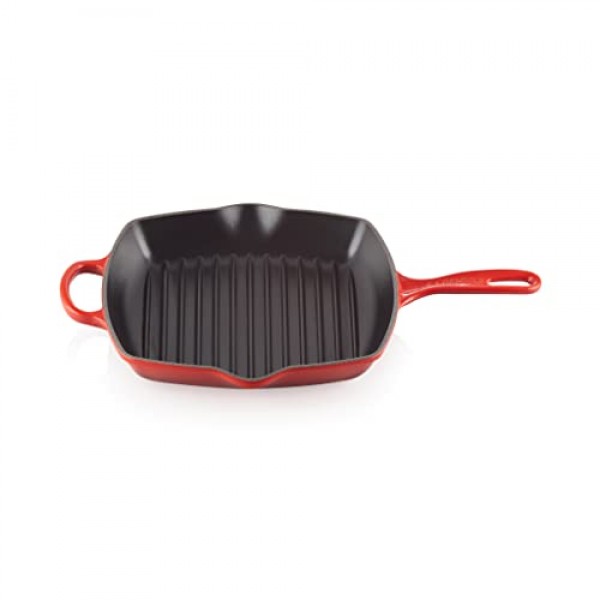 Le Creuset 에나멜 주철 시그니처 사각 프라이팬 그릴, 10.25
