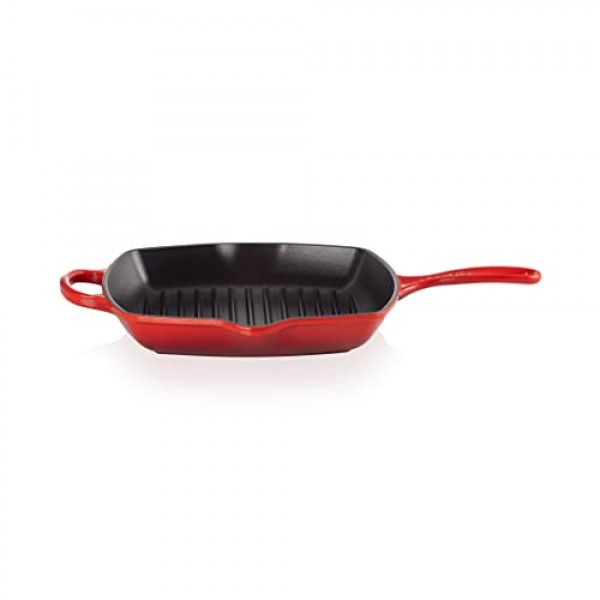 Le Creuset 에나멜 주철 시그니처 사각 프라이팬 그릴, 10.25