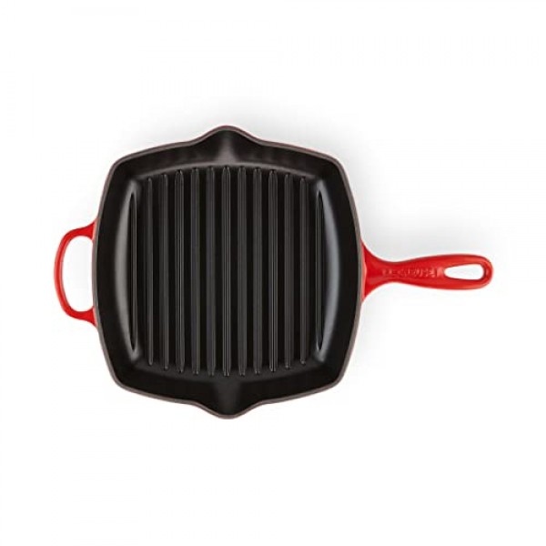 Le Creuset 에나멜 주철 시그니처 사각 프라이팬 그릴, 10.25