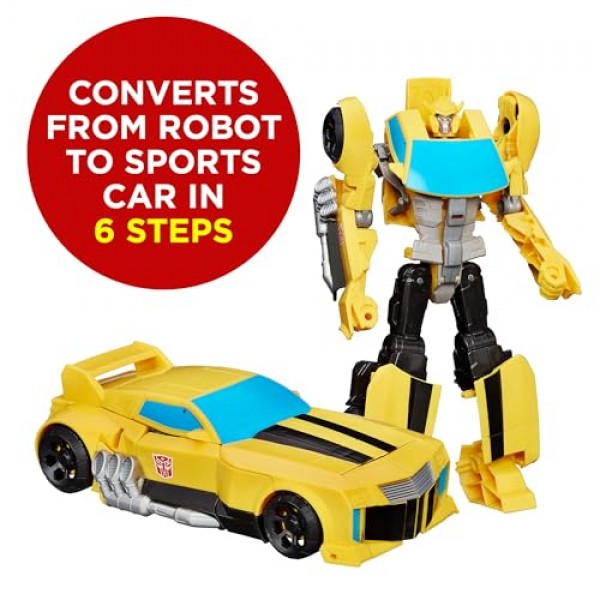 Transformers Toys Heroic Bumblebee 액션 피규어 - 시대를 초월한 대형 피규어, 노란색 장난감 자동차로 변경, 11