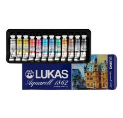 Lukas Aquarell 1862 수채화 물감 - 예술가, 캔버스, 패드, 그라데이션 효과 등을 위한 고급 미술 수채화 물감! - [10 ml 튜브 - 세트]