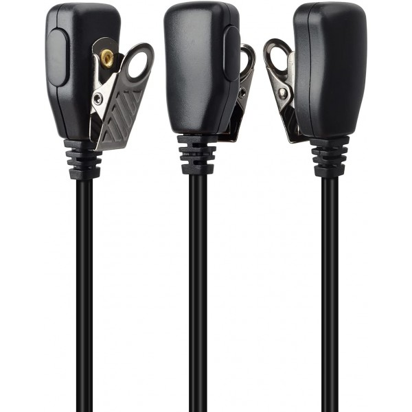 HYS 워키토키 이어폰 호환 Motorola TLKR-T60 T61 T62 T80 T81 T82 T-92 H2O T80 Extreme 2.5mm 1핀 보안 헤드셋(마이크 포함)(5개 팩)