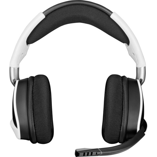 Corsair Void Elite RGB 무선 게임용 헤드셋(7.1 서라운드 사운드, 12미터 범위) 화이트 및 ST100 프리미엄 헤드폰 스탠드(2X USB 3.1, 알루미늄, 7.1 Dolby 오디오 출력) 블랙 VOID ELITE 