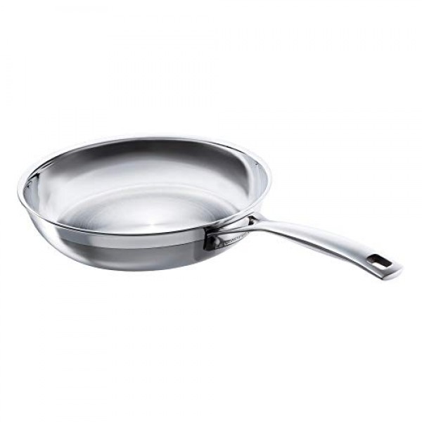 Le Creuset 2400-24 삼중 스테인리스 스틸 프라이팬, 9-1/2인치