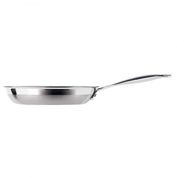Le Creuset 2400-24 삼중 스테인리스 스틸 프라이팬, 9-1/2인치